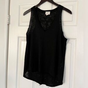 PST Black Slub Knit Tank Top